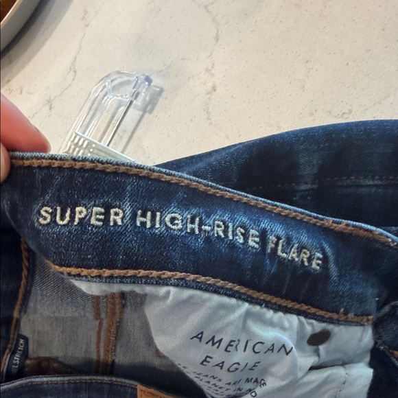 American Eagle Outfitters Dark Blue Flare Jeans - Picture 6 of 6